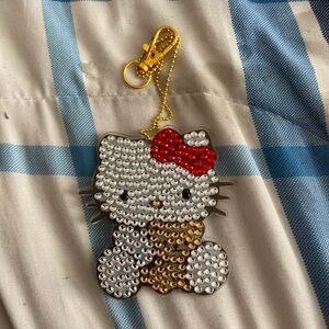 Handmade Hello Kitty Rhinestone Keychain